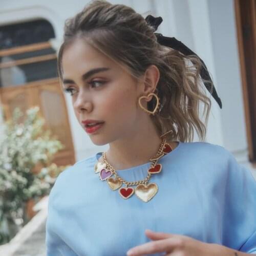 SHUANGR Retro Fashion Bohemia Earrings Heart Design Dangle Earring Best Gift For Lovers Girl Accessories Jewelry