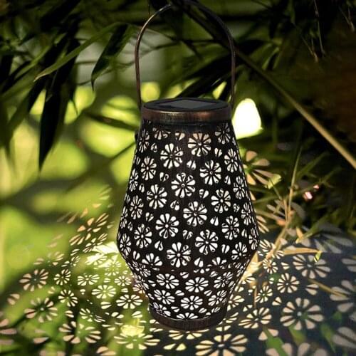 Solar LED Lamp Waterproof Outdoor Garden Solar Power Light Christmas For Balcony Villa Courtyard Lantern Hanging Lamp Decoration
