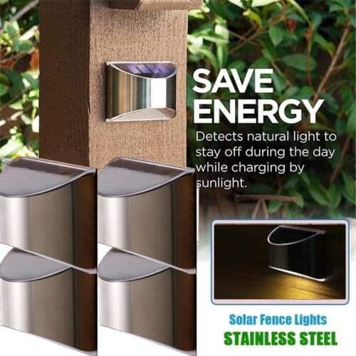 2020 Solar Light Outdoor Wall Sconce Led Garden Waterproof Solar Powered Security Lighting for House Front Patio Fence Step Lamp