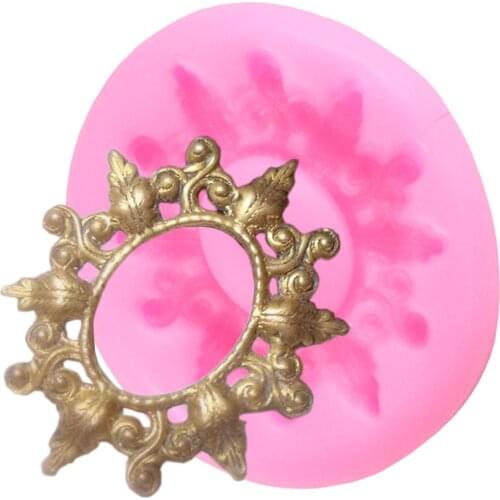 Mirror Frame Silicone Mold Baroque Relief Sugarcraft Fondant Molds Cake Decorating Tools Chocolate Gumpaste Candy Resin Moulds