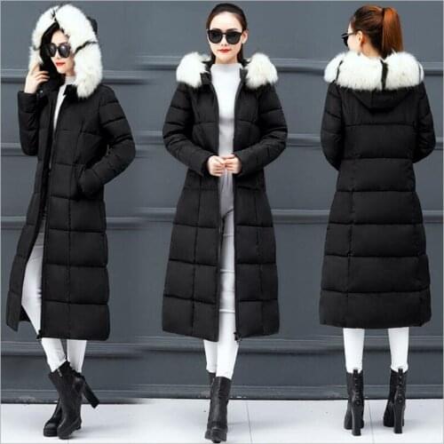 Female parka Plus size 4XL Winter Jacket Women 2019 Winter long New Cotton-padded coat Women Hooded Warm Parkas Women Z150