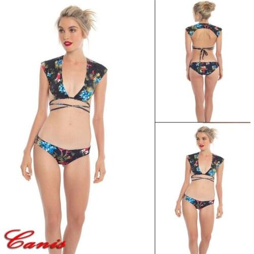 Meihuida Swimwear Women Bikini Set Bandage Push-Up Padded Bra Swimwear Swimsuit Bathing Suit Women Beachwear Beach Clothings
