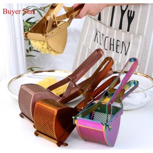 1PC Lemon Squeezer Stainless Steel Orange Juicer Fruit Reamers Fast Handle Potato Masher Press Multifunctional Kitchen Tools