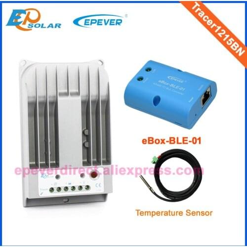 10A regulators Tracer1215BN solar 10amp mppt charge bank controller+temperature sensor and BLE APP connect use
