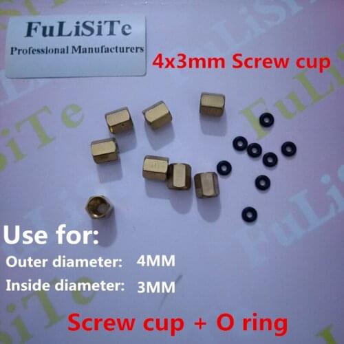 10piece 4x3mm ink tube damper screw cup and o ring damper connector DX4 DX5 DX7 damper filter connector free shipping