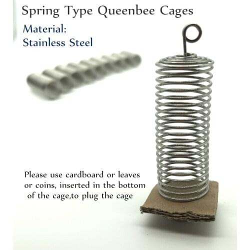 10Pcs/Pack Beekeeping Tool Beekeeper Beehive Stainless Steel Spring Type Queen Bee Cages Transport Equipment Queen House Catcher