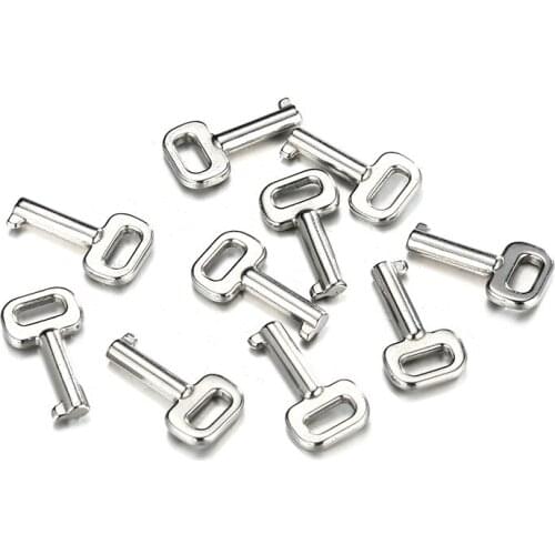 19 * 11 Mm Stainless Steel Key Charm Pendant for Necklace/bracelet DIY Jewelry Accessories Wholesale 20pcs