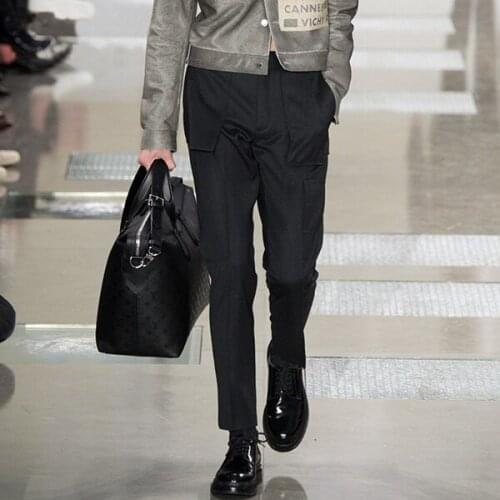 27-44 ! 2017 New Mens clothing casual pants slim skinny pants suit handsome multi-pocket trousers plus size singer costumes