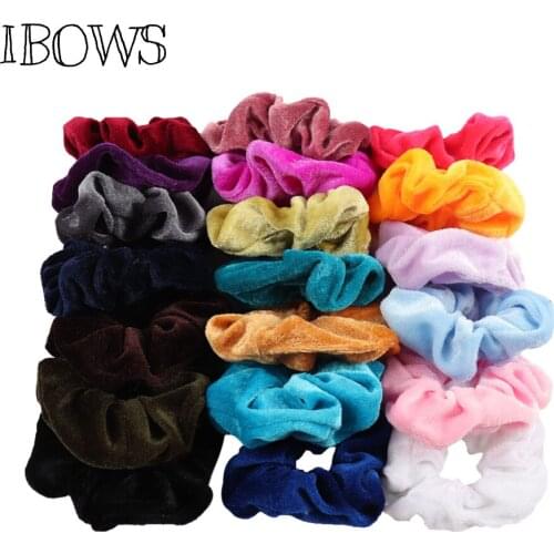 3pcs Velvet Elastic Bands for Girls Scrunchies Hair Ties Women Solid Hair Ropes Hair Bands Female Hair Accessories Suppliers