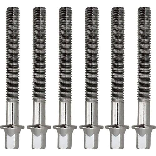 6Pcs Drum Tension Rod with Washers Metal Drum Mounting Screws Short Drum Fastener for Drum Lugs(Silver)