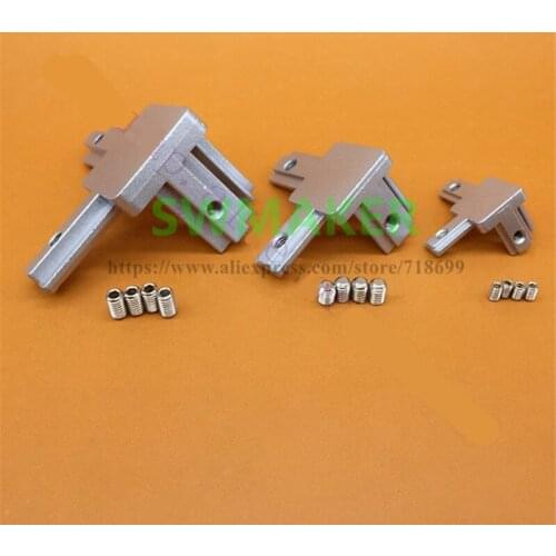 1pcs 2020 3030 4040 T Slot Aluminum Profile 3-way 90 deg inside corner bracket Interior Connector f/ Alu-profile 3D printer