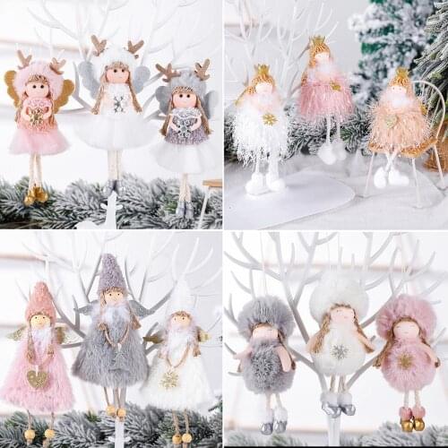 Angel Doll Christmas Ornaments Merry Christmas Decorations for Home Garland Christmas Tree Decor Navidad Xmas 2020 New Year 2021