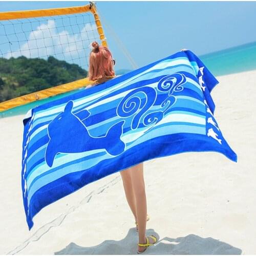 Printed Microfiber Bath Beach Towel for Adults 100*180cm Soft Water Absorbing Breathable Summer Surf Robe Blanket