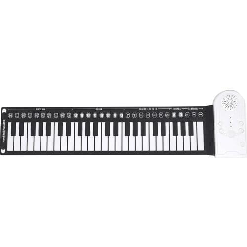 49 Keys Digital Keyboard Flexible Roll Up Piano Loud Speaker Electronic Hand Roll Piano Keyboard Instrument Gift for Music Lover