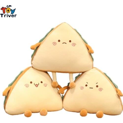 Food Bread Toast Sandwich Plush Toy Triver Stuffed Doll Hand Warmer Pillow Cushion Kids Children Girls Toys Gift Home Decor