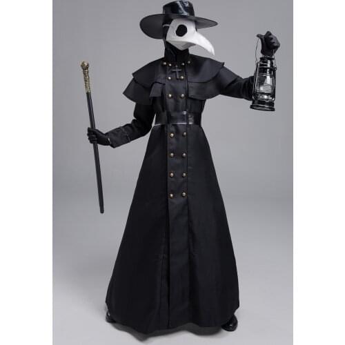 Cosplay Plague Doctor Dress Costume Set Fashionable Ant-Man Crow Mouth Mask Set Cosplay Halloween Stage Show Costume