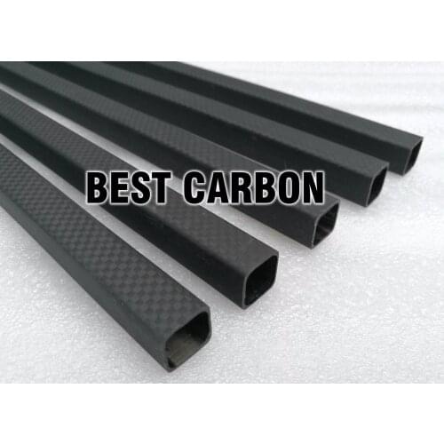 Matte surface 15mm x 13mm x 1000mm Square High Quality 3K Carbon Fiber Fabric Wound/Winded/Woven Tube Carbon Tail Boom