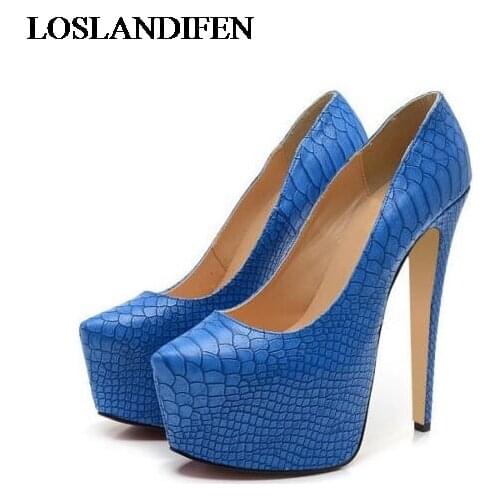 Fashion Womens 2020 Summer New Platform Pumps Extreme Beautiful High Heel Soft Leather Shoes Big Size 35-42 NLK-A0003