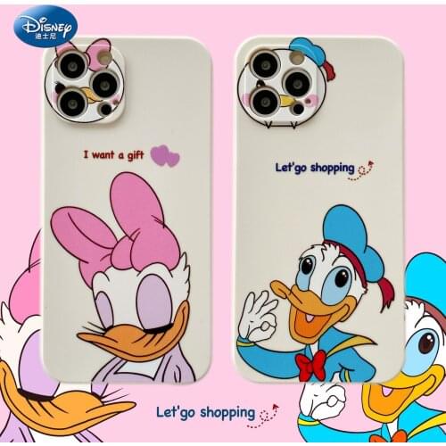Disney Mickey Minnie Luxury Soft Case for iPhone 11 Pro Max 12 Mini X XR XS Max 8 7 6 Plus TPU Back Cover Shell Coque