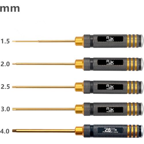 RJX Super Hard HSS titanium-plated Hexagon wrench Screwdrivers Tools Kit 1.5/2.0/2.5/3.0/4.0mm for RC Model Airplane