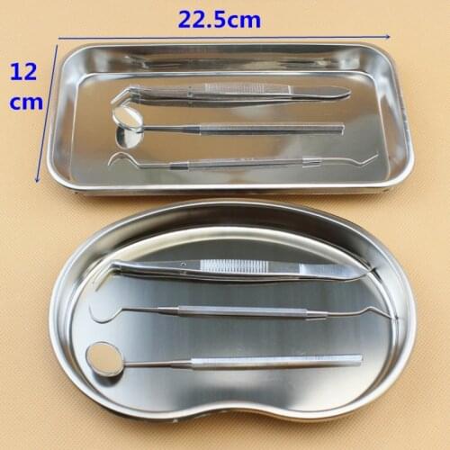 Stainless Steel Dental Tool Set Dental Mouth Mirror With Dental Tweezers Probe With Dental Holder Denatl Lab Dentist Tools