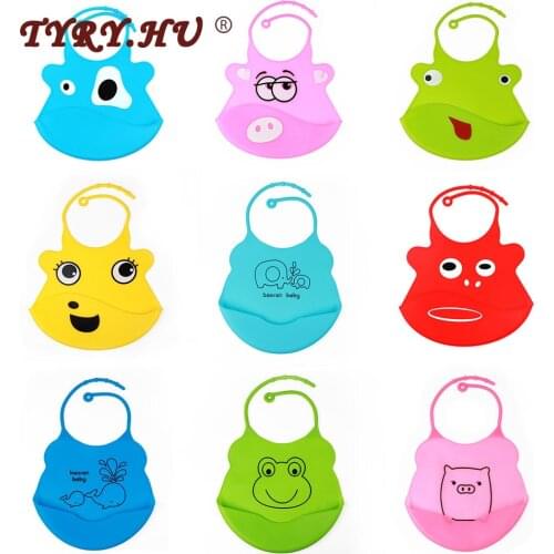 * Cartoon Baby Bib For Kids Boys Girls Waterproof Feeding Bibs soft silicone Apron Saliva Bib Smock Bib Cute Saliva Towel