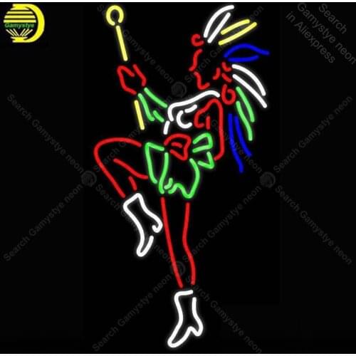 Neon sign India Drum Girl neon Neon Bulb sign display Iconic Beer bar Pub Handcraft Lamp advertise Letrero enseigne lumine