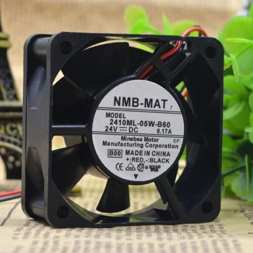Original 2410ML-05W-B60 DC 24V 0.17A 6CM 6025 inverter cooling fan