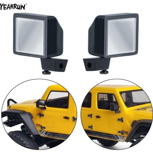 YEAHRUN 2Pcs Metal Rearview Mirror For 1/24 Axial SCX24 AXI00002 RC Crawler Car Decoration Parts