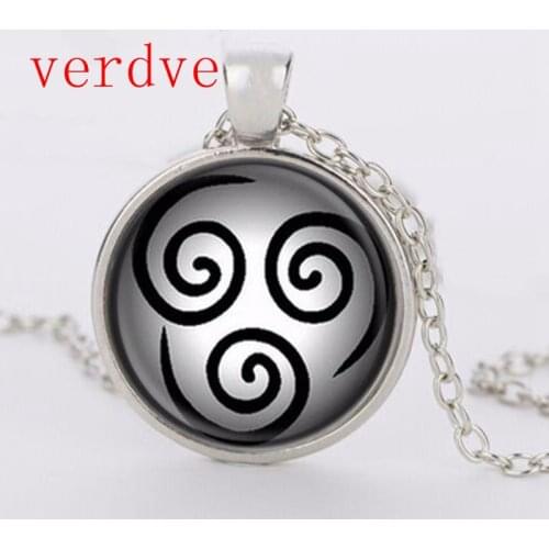 Avatar the Last Airbender Pendant Air Nomad glass Pendant necklaces Charm Gray Necklace Chain men Jewelry women gift