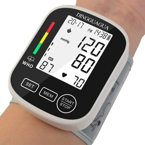 Blood Pressure Monitor Wrist Home Automatic BP Monitor Irregular Heart Beat Detection Cuff with Large LCD Displ sphygmomanometer