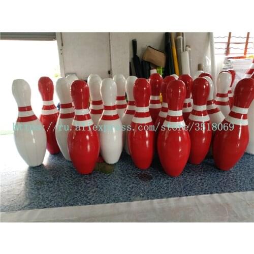Sell 1.5m tall, red and white inflatable bowling balls, large PVC inflatable bowling balls for outdoor ski impact games