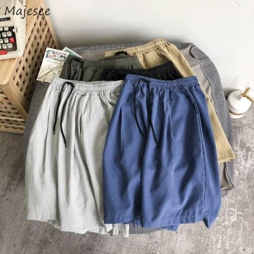 Shorts Man Sports Summer Hip Hop Fashion All-match Teens Students Solid Breathable Loose Leisure Straight Chic Korean Style New