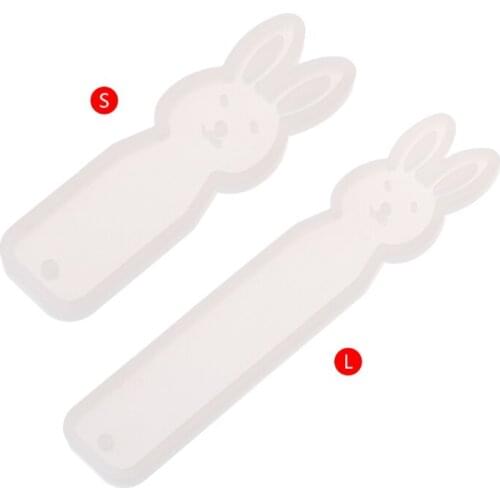 Silicone Mold DIY Bookmark Cute Rabbit Mirror Crafts Jewelry Making Epoxy Resin