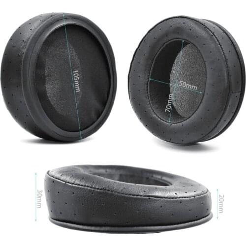Replacement Sheepskin Headphone Earpads Cover High Quality Perforated Breathable HiFi Lampskin Earphone Cushion Bevel100x105mm