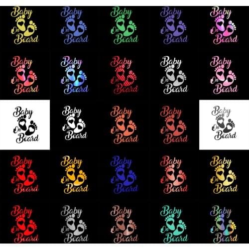 Tancredy 5*7in Baby Kids On Board Car Stickers Funny Vinyl Car Body Window Warning Signs Child Stickers and Decals Car-styling