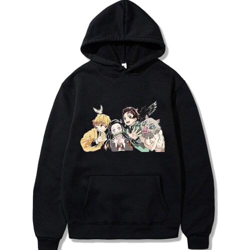 Demon Slayer Hoodies Long Sleeve Loose Casual Sweatshirt Autumn and Winter