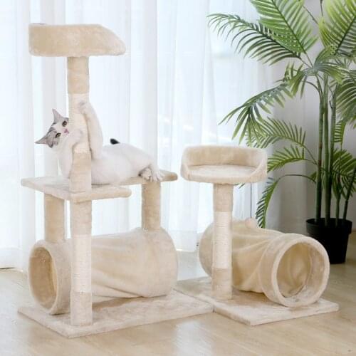 Four seasons cat climbing frame cat nest multi layer cat tree pet cat nest cat paw sharpening toy sisal cat jumping platform