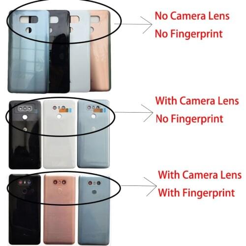 Back Cover For LG G6 Battery Cover Housing Glass For LG G6 H870 H871 H873 LS993 Fingerprint Button Camera lens Adhesive Sticker