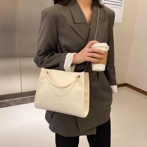 Womens Designer Luxury Handbag 2021High Quality PU Leather Womens Bags Crocodile Shoulder Messenger Bag Famous Brand Totes