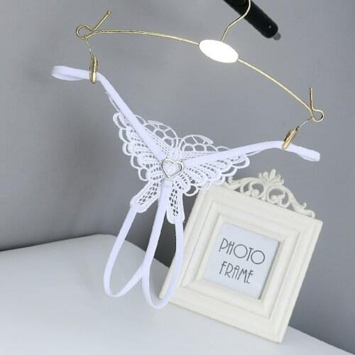 Women Clothing Sexy Lingerie Hollow Out Lace Open Thong Panties See Through G-String Sleepwear Porn Underwear Butterfly Pants