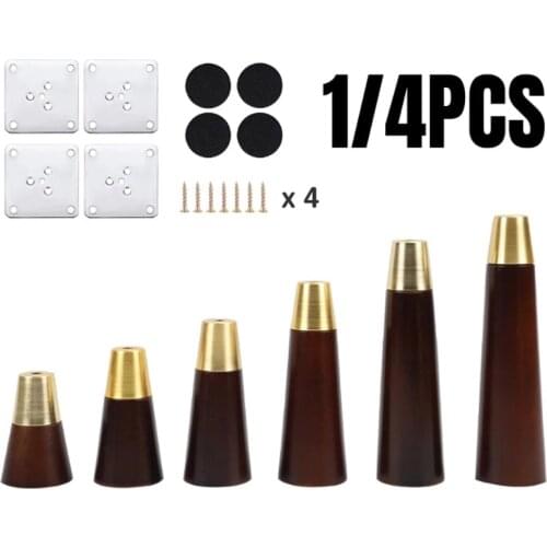 1/4PCS Wood Furniture Legs Straight Feet As Replacement for Sofa Bed Couch Table Cabinet Wooden Legs Furniture Hardware
