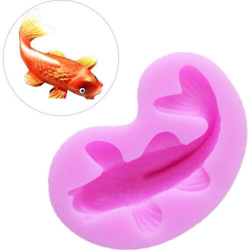 1pc Fish Candle Mold Silicone Fondant Cake Molds 3D Fish Candle Mold Chocolate Mould Baking Tools