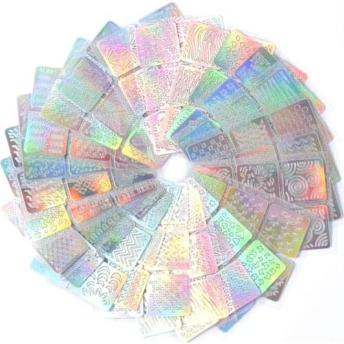 24 Sheets DIY Nails Stamping Template Nail Stickers Irregular Grid Stencil Reusable Nail Art Vinyls Hollow Stickers NailStickers