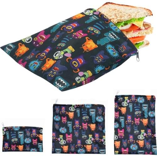 3pcs Reusable Snack Bag Waterproof Bread Sandwich Bag Pouch Portable Breakfast Holder For School Camping Work Travel