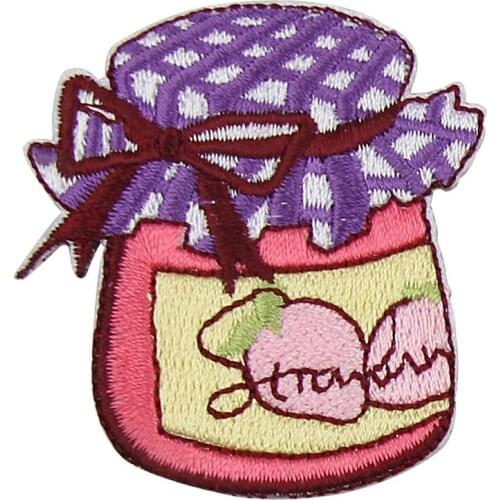 50pcs/Lot Lollipop Candy Jar Embroidery Patches Letters Clothing Decoration Accessories Diy Iron Heat Transfer Applique