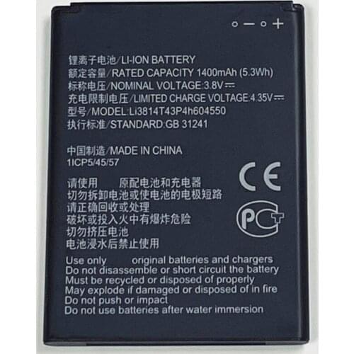 3.8V 1400mAh Li3814T43P4h604550 For ZTE Blade L130 Battery