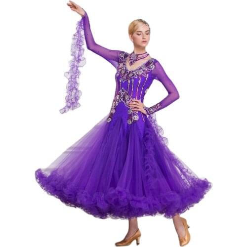 B-16257 Modern Dance New Female adult Child High-end Dress National Standard Ballroom Waltz Dancing Profession Performance Skirt