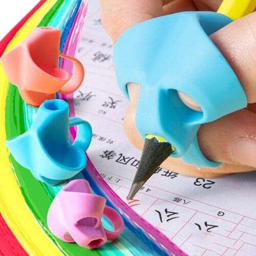 Pencil Holder for Kids Handwriting Writing Aid Grip for Preschoolers Silicone Ergonomic Writing Tool for School Supplies