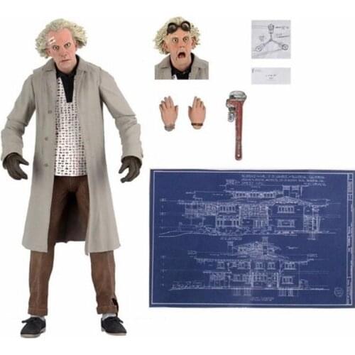 7 inch 18cm New Style DOC Brown Figure NECA Back To The Future Dr. Brown Articulated Action Figure